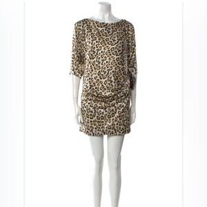 Just Cavalli  dress 100% Silk Leopard Print